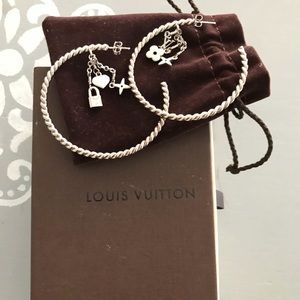 Pre owned Authentic Louis Vuitton hoop earrings